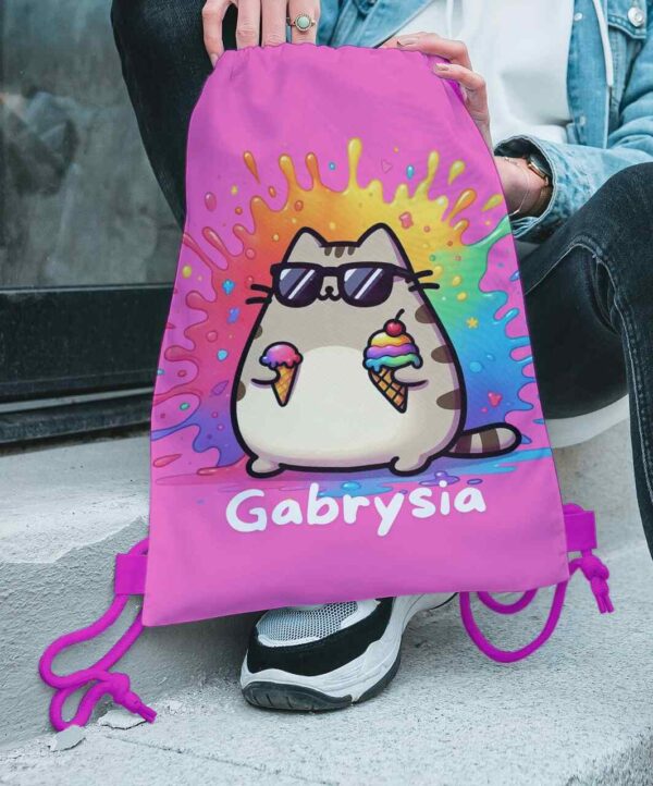 Workoplecak imienny kot Pusheen