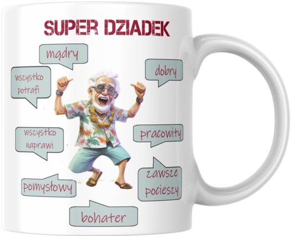 Kubek dla dziadka Super Dziadek wzór 3