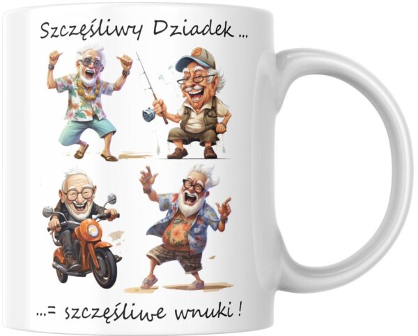 Kubek dla dziadka Szczęśliwy Dziadek = szczęśliwe wnuki